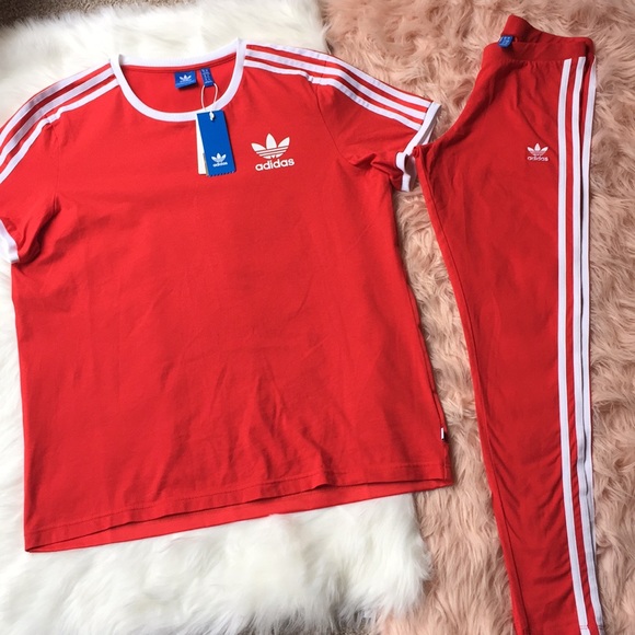 adidas Pants - Adidas Red Set S/M